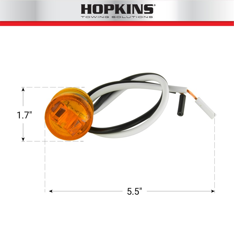 Blazer International Hopkins C534AK6 3/4" Round Amber LED Clearance &