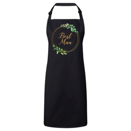 Fabulous Premium-Küchenschürze Schwarz Best Man Trauzeuge Hochzeit Verlobte Blütenkreis