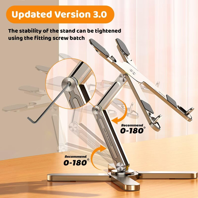 Moallia Laptop Stand with 360 Rotating Base, Computer Notebook Laptop