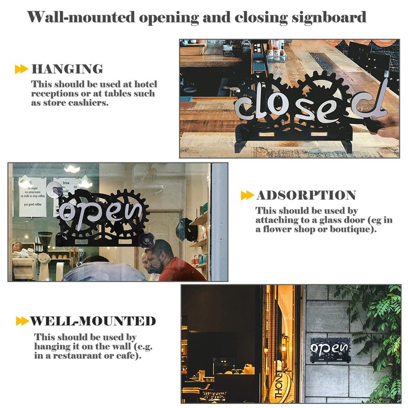 Open Closed Business Sign, Suction Cup Open Close Business Sign