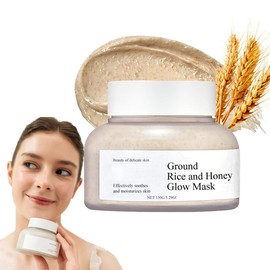 Ground Rice And Honey Glow Mask,Rice mask,Rice face mask,Rice Mud Mask, Rice & Honey Wash-Off Mask Wash-Off Mask,Ground Rice And Honey Exfoliating Mask,Smooth Skin, Moisturizing 150G