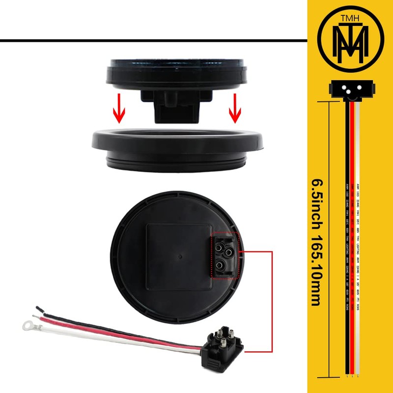 TMH 2pcs 4 Inch 12 Super Bright LED Tail Turn