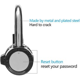 Profiwoab Combination Lock 2 Pieces Padlock, Combination Lock, Suitcase, Combination Lock, Resettable for School, Gym, Case, Toolbox, Fence, Cabinet, etc.