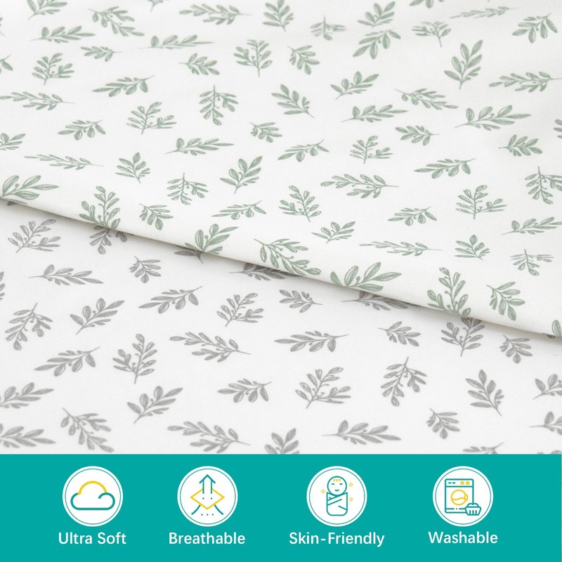 Crib Sheets Fitted for Boys and Girls, 2 Pack Crib