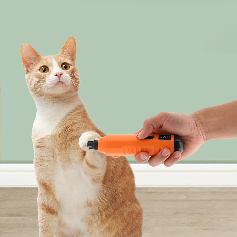 Electric Pet Nail Grinder with LED Light, USB Rechargeable &