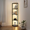 VILICK Corner Shelf with Light 5 Tier Tall Standing Shelf