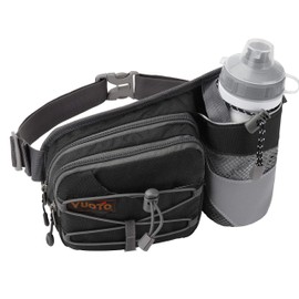 YUOTO Outdoor Fanny Pack with Water Bottle Holder for Walking Hiking Hydration Belt Waist Bag