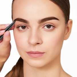 Apooliy Waterproof Eyebrow Pen, 4-Fork Microblading Eyebrow Pencil, 2-in-1 Eye Brow Pen For Women, Eyebrow Definer，Long-Lasting Eyebrow Makeup Pen