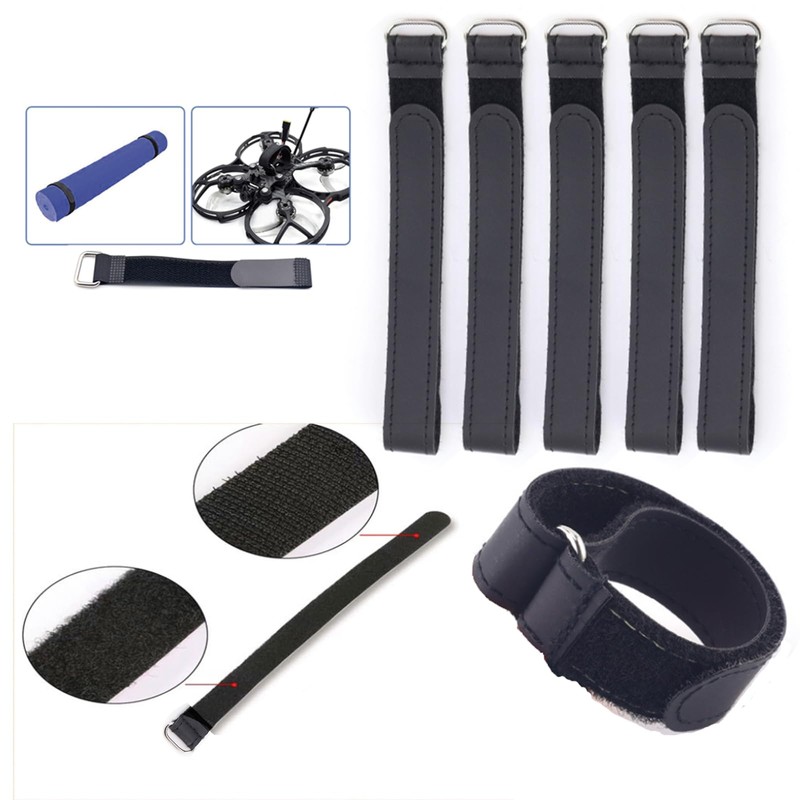 MKHTOQE 6PCS 14 Inch Reusable Leather Look Hook and Loop