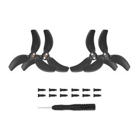 SHEAWA 2 Pairs Accessories Low Noise Colorful Propellers for DJI AVATA2 (Black)