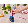 Lockermate Auto Stop Battery Operated Personal Sized Pencil Sharpener, Blue