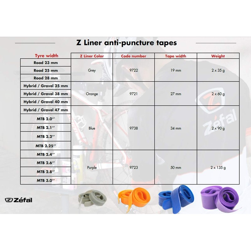 Zéfal Cinta Protectora para Cámara Montaña Z Liner Dh/Enduro, Color
