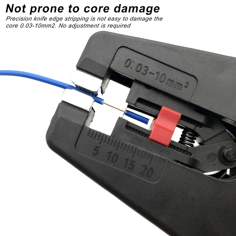 Wire Stripper, 0.03-10 mm² Wire Stripping Tool, Multifunctional with Small