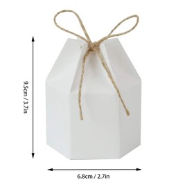 DFGF Pack of 30 DIY Party Gift Boxes, Candy Small Gift Box, Paper Candy Boxes, Craft Paper, Hexagonal Wedding Candy Box for Wedding, Birthday Part, Anniversary (White)