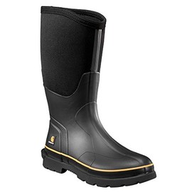 Carhartt Men's 15" Waterproof Rubber Pull-On Nano Safety Toe CMV1451 Knee High Boot, Black, 11