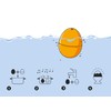 Brainstream A004689 BeepEgg Singing Floating Egg Timer, Western Theme