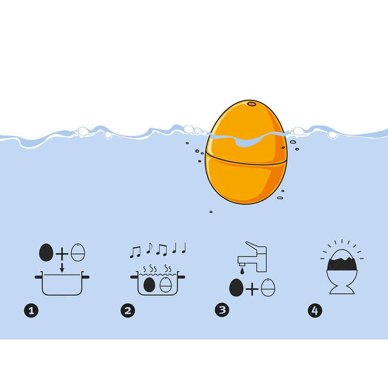 Brainstream A004689 BeepEgg Singing Floating Egg Timer, Western Theme