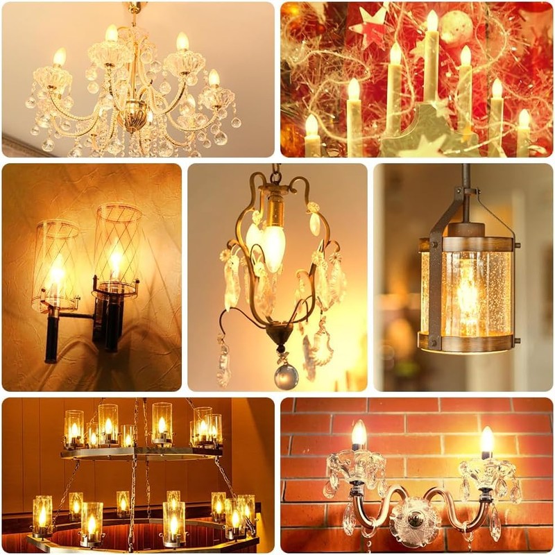 SCOMX 40W Incandescent Equivalent Energy Torpedo Tip Chandelier with Crystal
