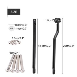 Bediffer Universal Saddle Bag Holder Stainless Steel for Kawasaki Black