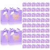 60Pack Mini Thank You Gift Bags, 4.5x1.8x3.9 Inches Purple Paper