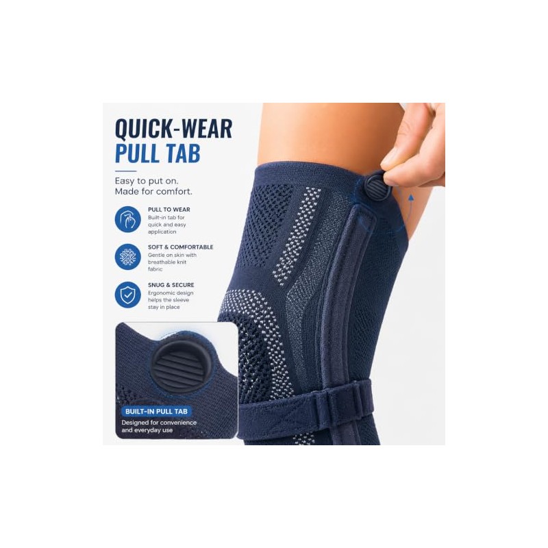 Flat-Knit Knee Brace for Knee Pain Women & Men,Patellar &