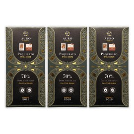 Auro Reserve Paquibato 70% Dark Chocolate 3 Pack - Filipino Chocolate - Premium, Made At Origin, Direct Trade, Bean-to-Bar, Woman Owned, BIPOC Owned - Vegan, Gluten-Free, Halal - Bundle