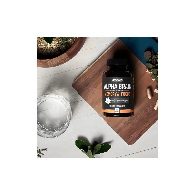 Alpha BRAIN Suplemento Nutricional Onnit Cápsulas 30 unid Sin Sabor