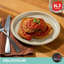 KJ Poultry Kosher Parve Ready Meals - Eggplant Parmesan, MRE Meals Ready to Eat (1 Pack) Prepared Entree Fully Cooked, Shelf Stable Microwave Dinner - Travel, Military, Camping, Emergency Survival