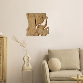 NAHARO Natural Wood Wall Art - Handcrafted Rustic Decor, Frameless Design for Living Room, Bedroom, Kitchen, or Office - Unique Organic Charm for Your Home