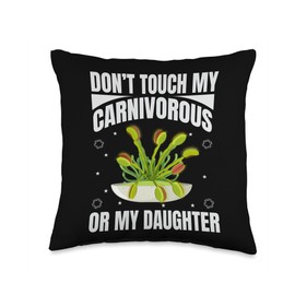 Carnivorous Plant Terrarium Seeds Live Carnivorous Flower Throw Pillow