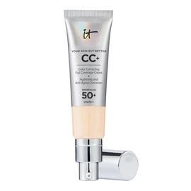 It Cosmetics CC Cream Base de Maquillaje Crema Correctora, Base de Cobertura Completa, Suero Hidratante & Protector Solar FPS 50+ Acabado Natural