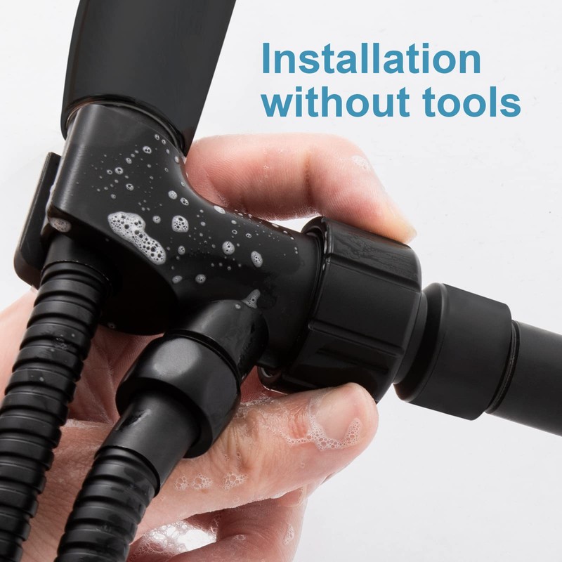 OFFO Shower Head Holder with Solid Metal Ball for Handheld