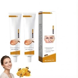 Crema antiarrugas, suero reafirmante y lifting facial antiarrugas, crema reafirmante para, suero hidratante reparador de la antienvejecimiento, bálsamo facial de colágeno para el tratamiento (2PCS)