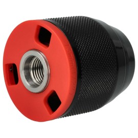 vhbw Keyless Chuck Replacement for Metabo 4061792233911, 636618000 for Cordless Drills, Drills Red Black