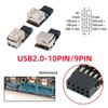 ChenYang 3 PACK Motherboard 9Pin/10Pin Front Panel Header 1 to