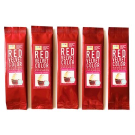 ColorKitchen Red Velvet Food Coloring Powder for Baking, 5 Packets (13 grams each) Naturally Sourced, Plant-Based, No Artificial Dyes