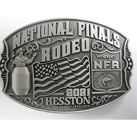 Hesston 2021 National Finals Rodeo NFR Adult Belt Buckle 4 1/8" x 2 3/4" New