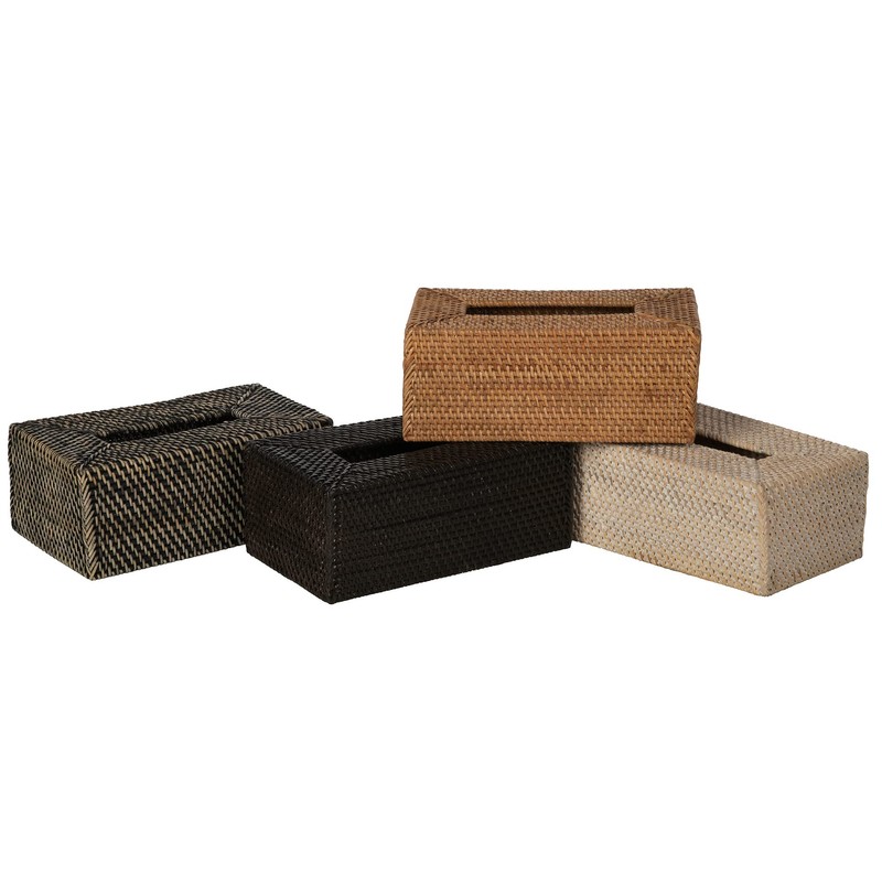 Kouboo Loma Rectangular Rattan Tissue Box Cover (Espresso)