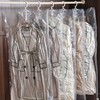 Hanging compression pack, blanket and clothing storage vacuum pouch Valve plastic pack compressor 2ea