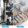 Abnaok 6 Pcs Clothes Storage Organiser for Wardrobe, Foldable Drawer