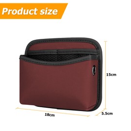 Adunsiaoto Car Side Storage Box, Universal Car Side Pockets Organiser, Multifunctional Leather Seat Storage Box for Most Commercial Vehicles (Red)