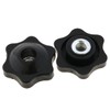 E-outstanding 6-Star Knob 6PCS 1/4 Inch Nylon Hexagon Head Thru