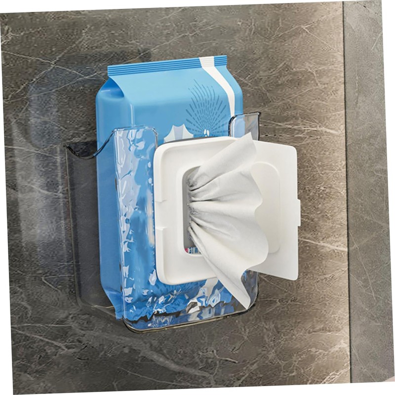 BUGUUYO Bathroom Wipes Storage Box 2pcs Wall Mount Tissue Holder
