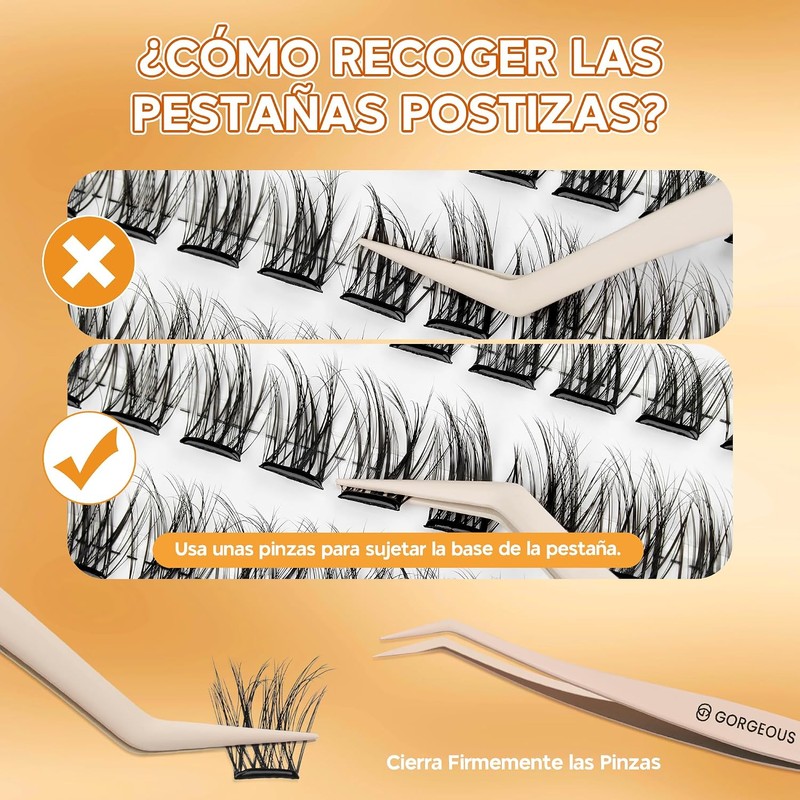 Extensiones de Pestañas 3D Pestañas Voluminosas Alargadoras Material Suave Ideal
