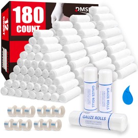 Gauze Rolls,180 Packs of 4 inches x 4.1 Yards, Latex-Free Conforming Stretch Gauze Bandage Roll, Non-Sterile Gauze Rolls and Medical Gauze Rolls, Super Soft Woven for Primary Wound Dressing Support