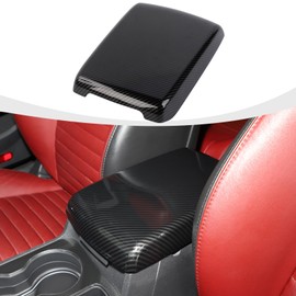 Center Console Cover Armrest Box Waterproof Protector Pet Pad Compatible with Dodge Challenger 2009-2014 Interior Accessories Carbon Fiber