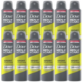 Dove 12 Pack Dove Men + Care Sport Active Fresh Antiperspirant Deodorant Spray, 150ml
