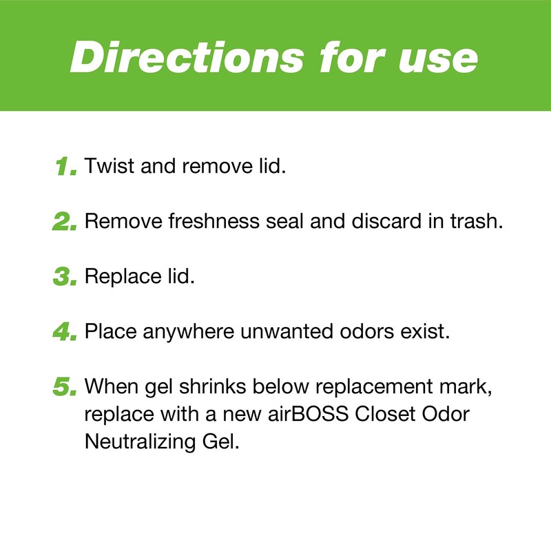 airBOSS Closet Odor Neutralizing Gel - Fragrance-Free - 17 oz