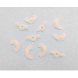 10 Pack 1/4-20 Nylon Wing Nuts - Off White(Natural Nylon Finish) NWN-1420-W