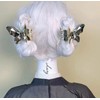 2Pcs Clear Butterfly Hair Claw Clips, Medium Acrylic Hair Clips